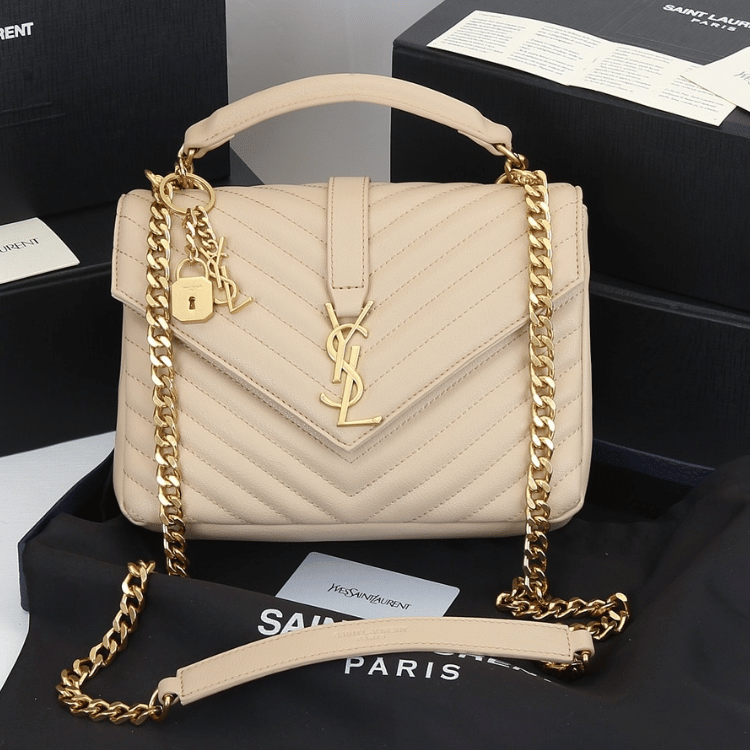 Saint Laurent College Medium Beige 9.4 Inches 600279BRM072721