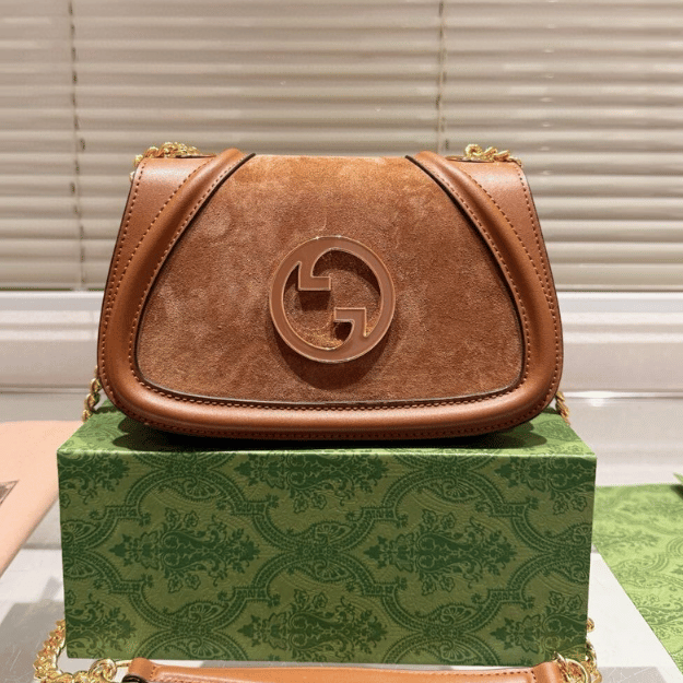 Gucci Blondie Small Shoulder Bag Brown 8.7 Inches