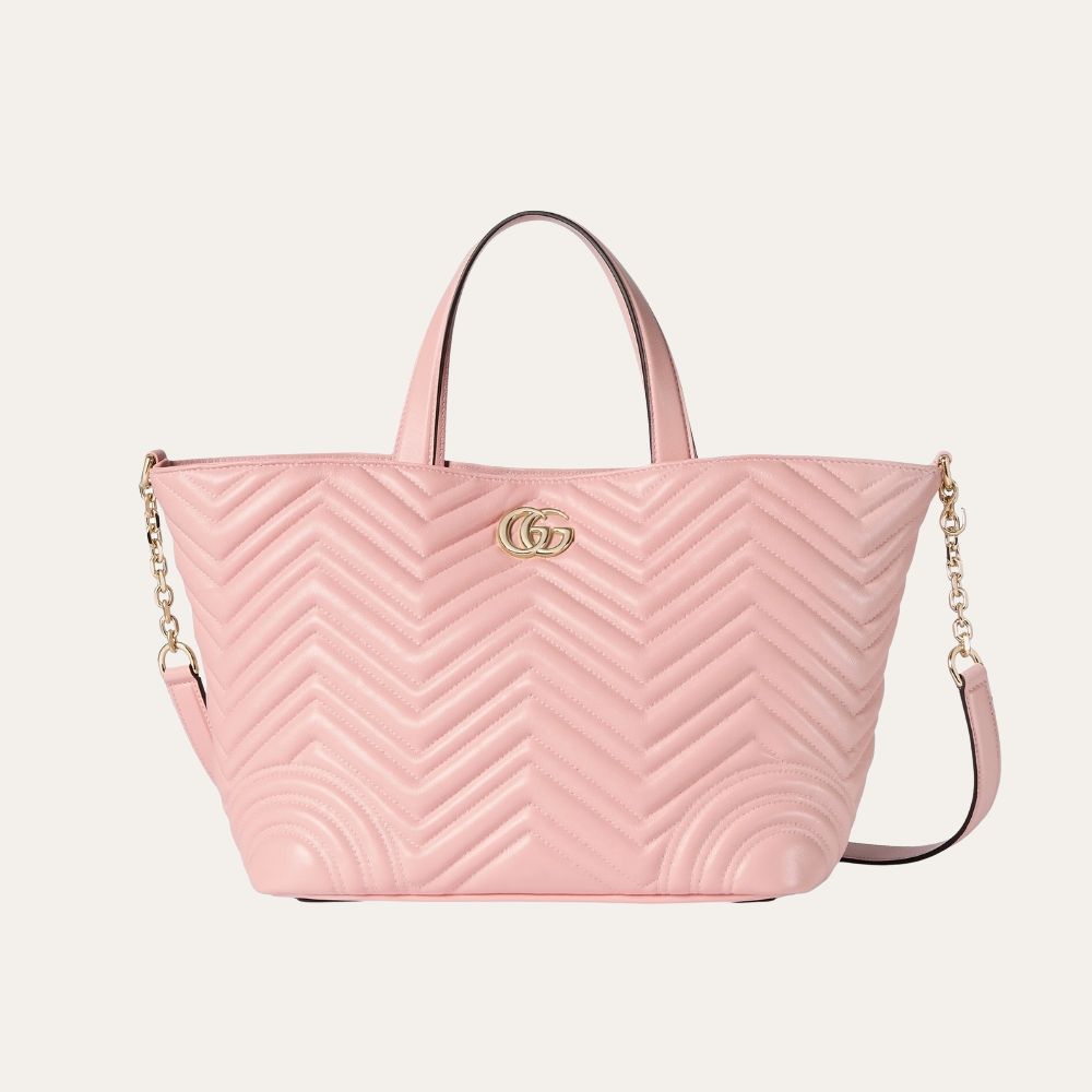 Gucci Betty Medium Tote Bag Pale Pink Matelasse 11 Inches 847387 Aafa1 6823