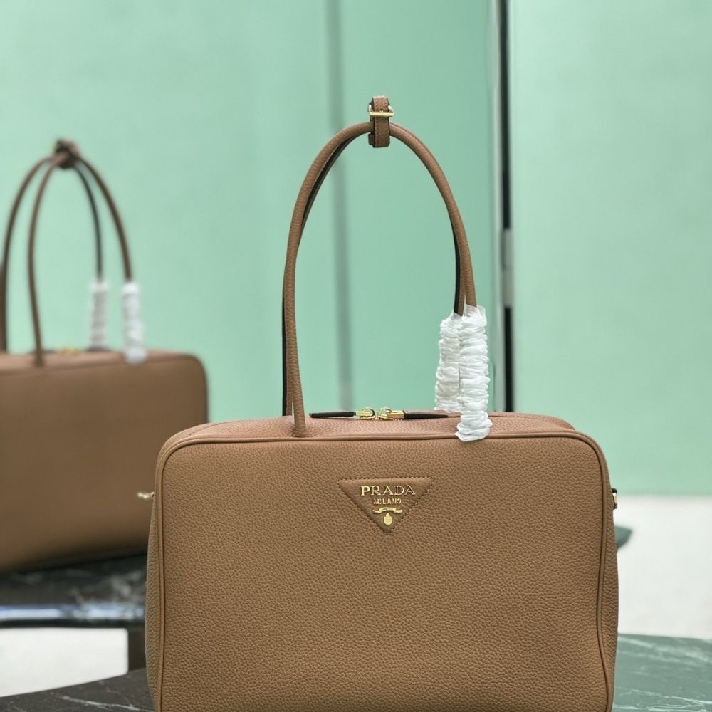 Prada Large Top Handle Bag Caramel 15.8 Inches 1BB128 2DKV F03V8 V ONO