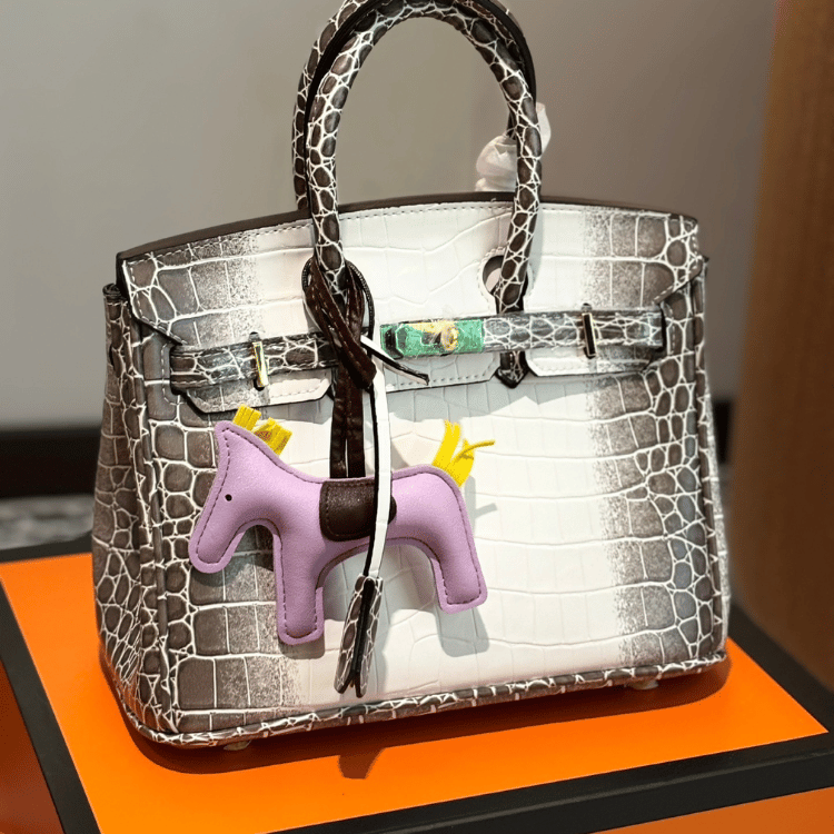Hermès Birkin Bag 25 White Crocodile Pattern 10.2 Inches