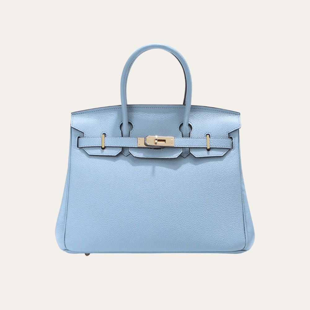 Hermes Birkin 35 Togo Leather Gold Hardware Blue 13.7 Inches