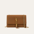 Saint Laurent Kate Medium Tassel Crossbody Bag Brown 8.7 Inches