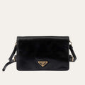 Prada Leather Shoulder Bag Black 9.1 Inches 1Bd082 2Cyr F0002 V Dvj