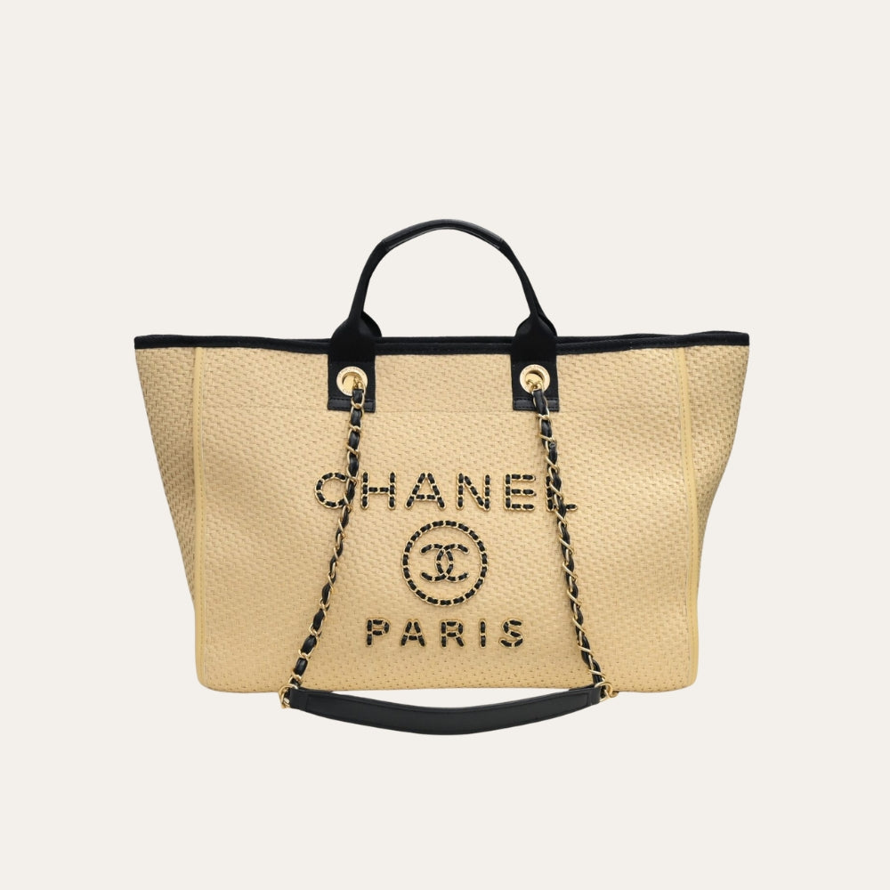 Chanel Deauville Large Shopping Bag Beige 38Cm A66941 B05086 Nb586