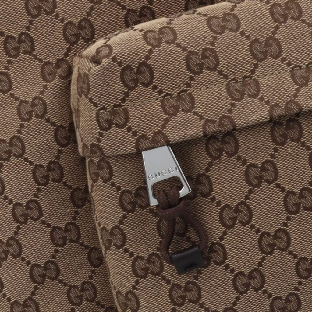 Gucci Large Gg Tote Bag Beige And Ebony Original Gg Canvas 17.7 Inches ‎802166 Faduu 8657