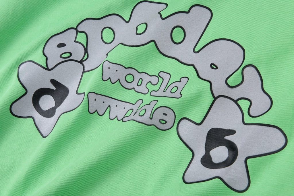 Sp5der Worldwide Tee – Slime Green Streetwear Graphic T-Shirt