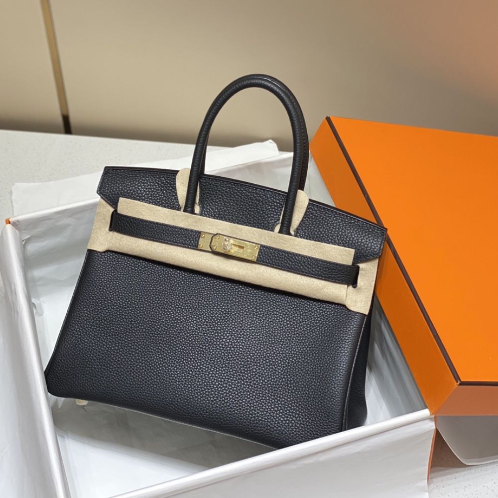 [Premium Quality] – Hermes Birkin 35 Togo Leather Gold Hardware Black 13.8 Inches