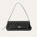 Gucci Madison Medium Shoulder Bag GG Denim Black 12.2 Inches