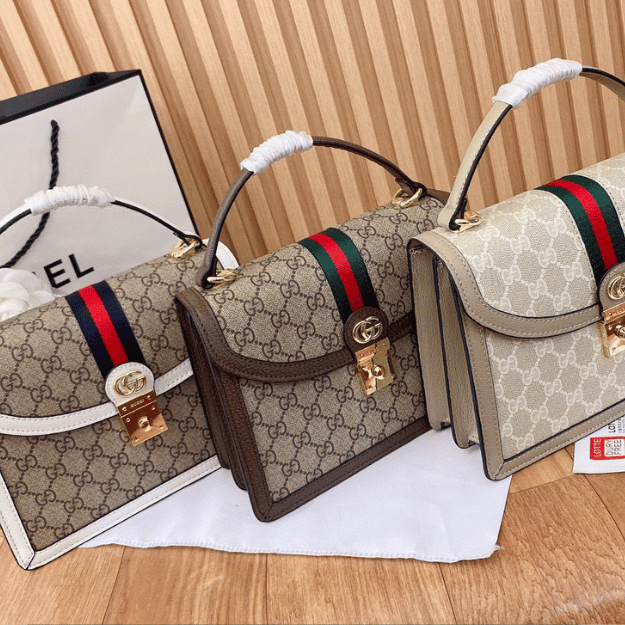 Gucci Ophidia Top Handle Bag White 9.8 Inches 651055 96LWX 8745