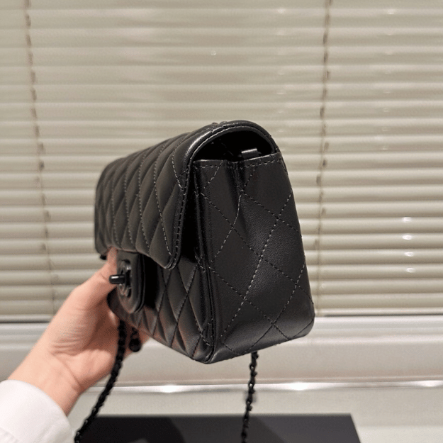 Chanel Classic Square Mini Flap Bag Black 7.9 Inches