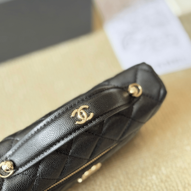 Chanel Mini Vanity Case Black 7.9 Inches