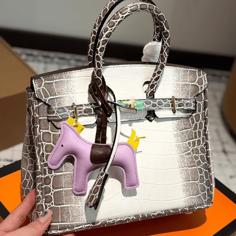 Hermès Birkin Bag 25 White Crocodile Pattern 10.2 Inches