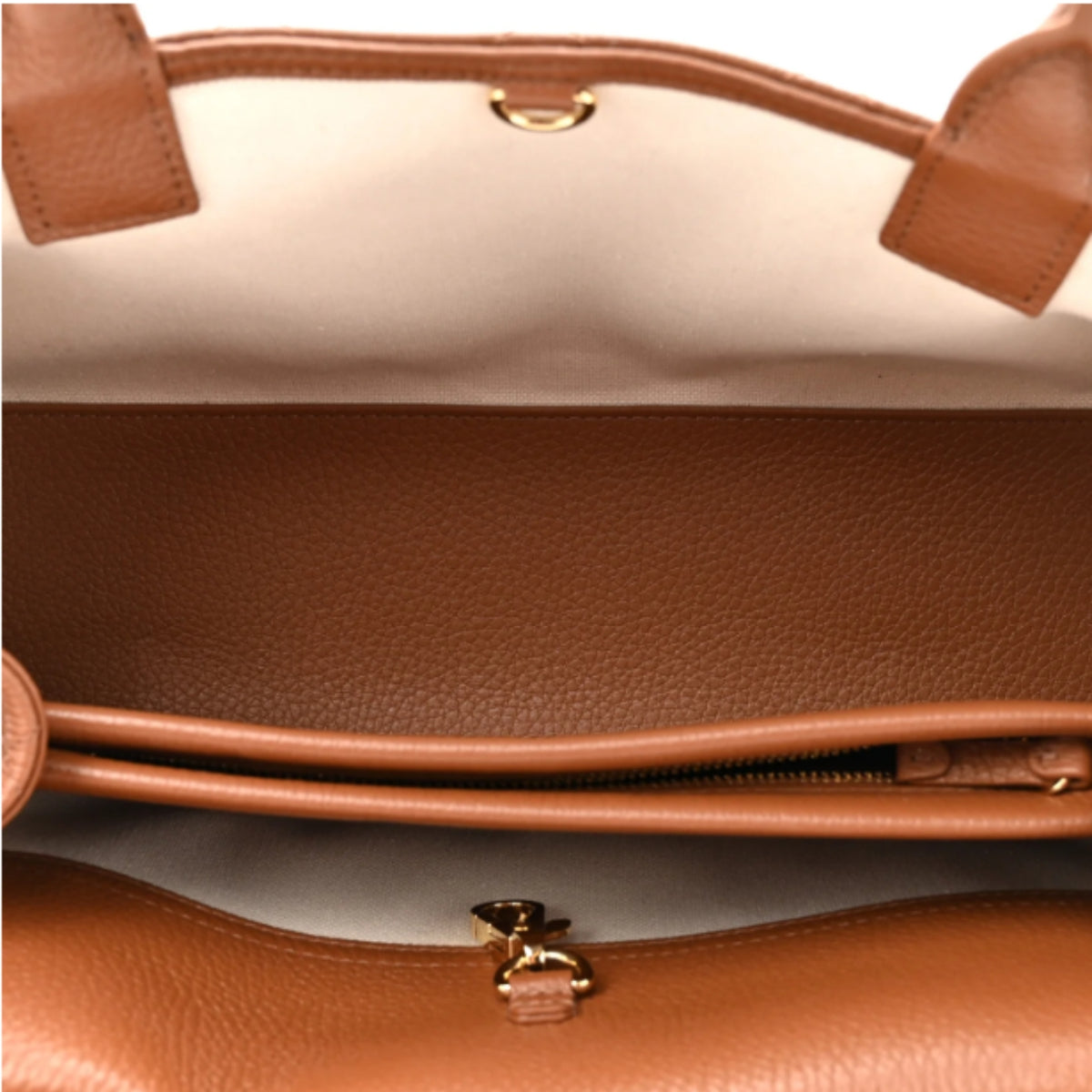 Chanel Small Shopping Shoulder Bag Camel Gold Hardware 12.6 Inches