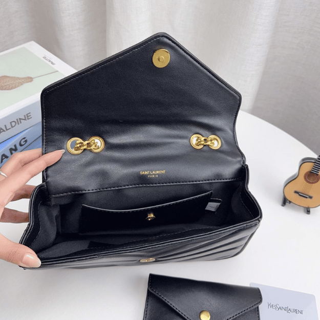 Saint Laurent Loulou Bag Black Quilted 10.6 Inches 801437AAEAX1000