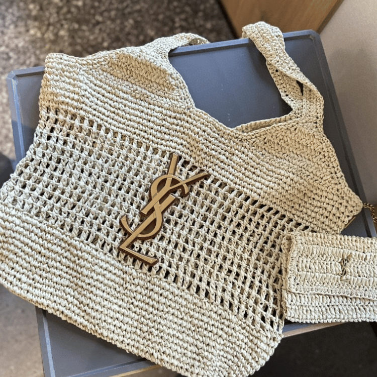 Include (Express shipping) – Saint Laurent Icare Maxi Raffia Tote Bag 14.2 Inches 772191Gaaek2063