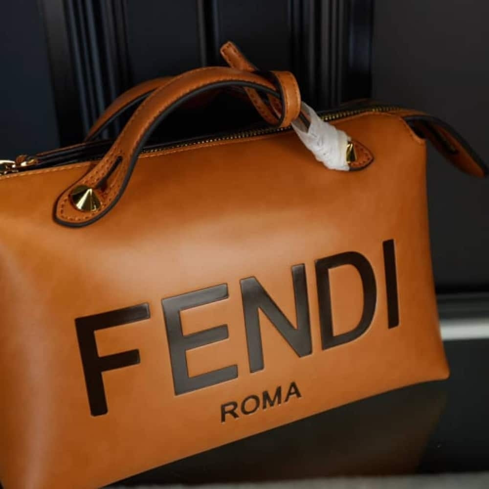 Fendi By The Way Medium Boston Bag Brown 10.6 Inches 8BL146AC9LF0NMU