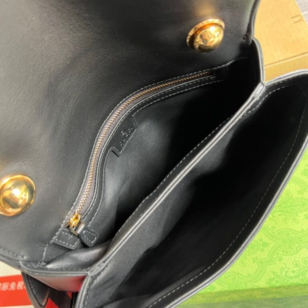 Gucci Blondie Medium Bag Black 11.4 Inches 699210 UXXAG 1064
