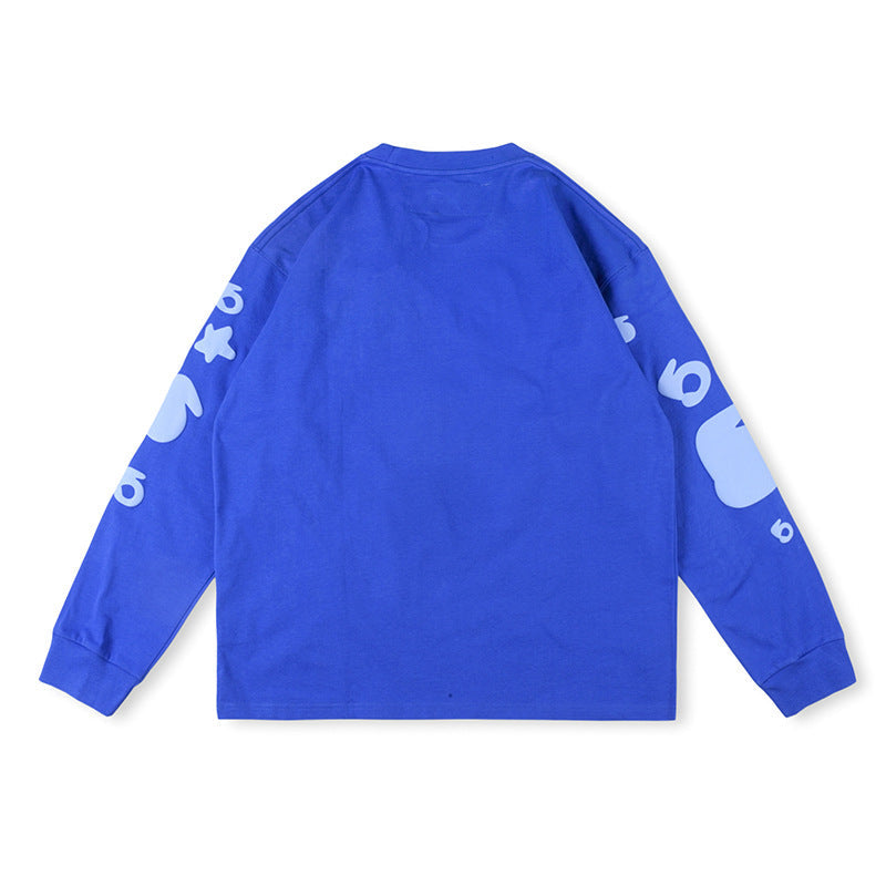 Sp5der Beluga Heavyweight Long-Sleeve Tee – Blue Premium Streetwear Shirt