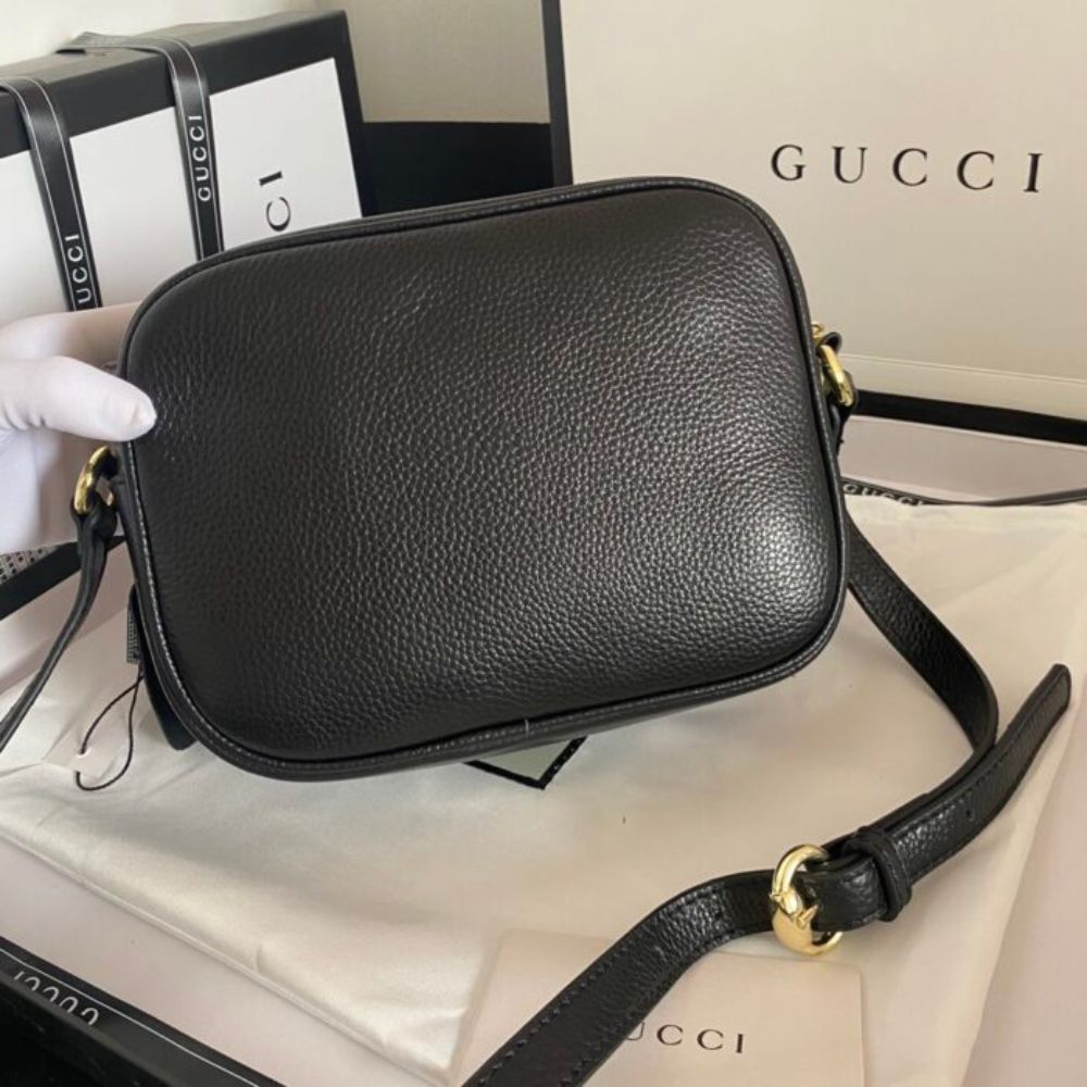 Gucci Soho Small Leather Disco Bag Black 308364 A7M0G 1000