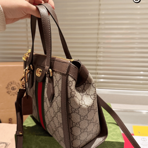 Gucci Ophidia Small Tote Bag Beige 9.4 Inches 524537 K05NB 8745