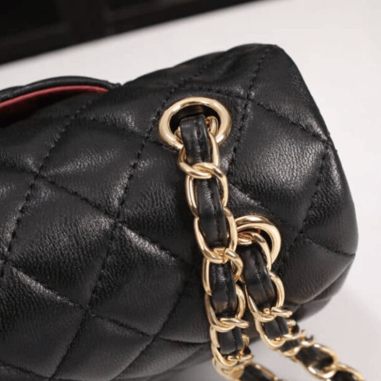 Chanel Classic Handbag Black 9.8 Inches