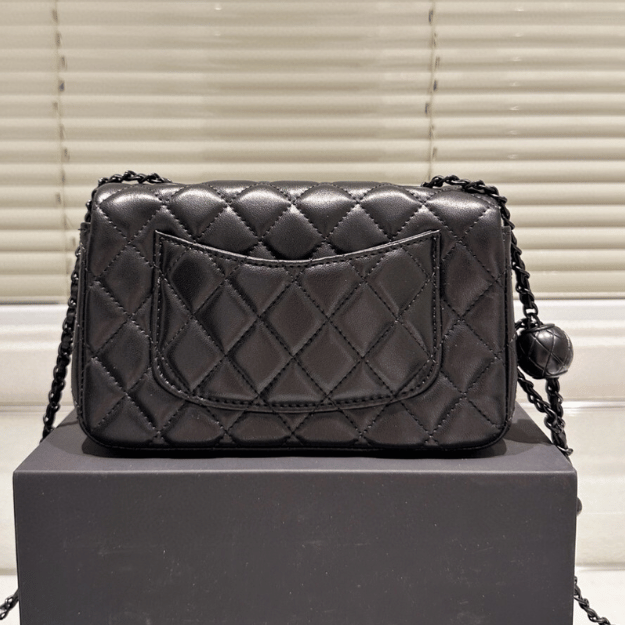 Chanel Classic Square Mini Flap Bag Black 7.9 Inches