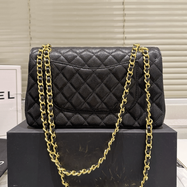 Chanel Classic Medium Flap Bag Black 10.2 Inches