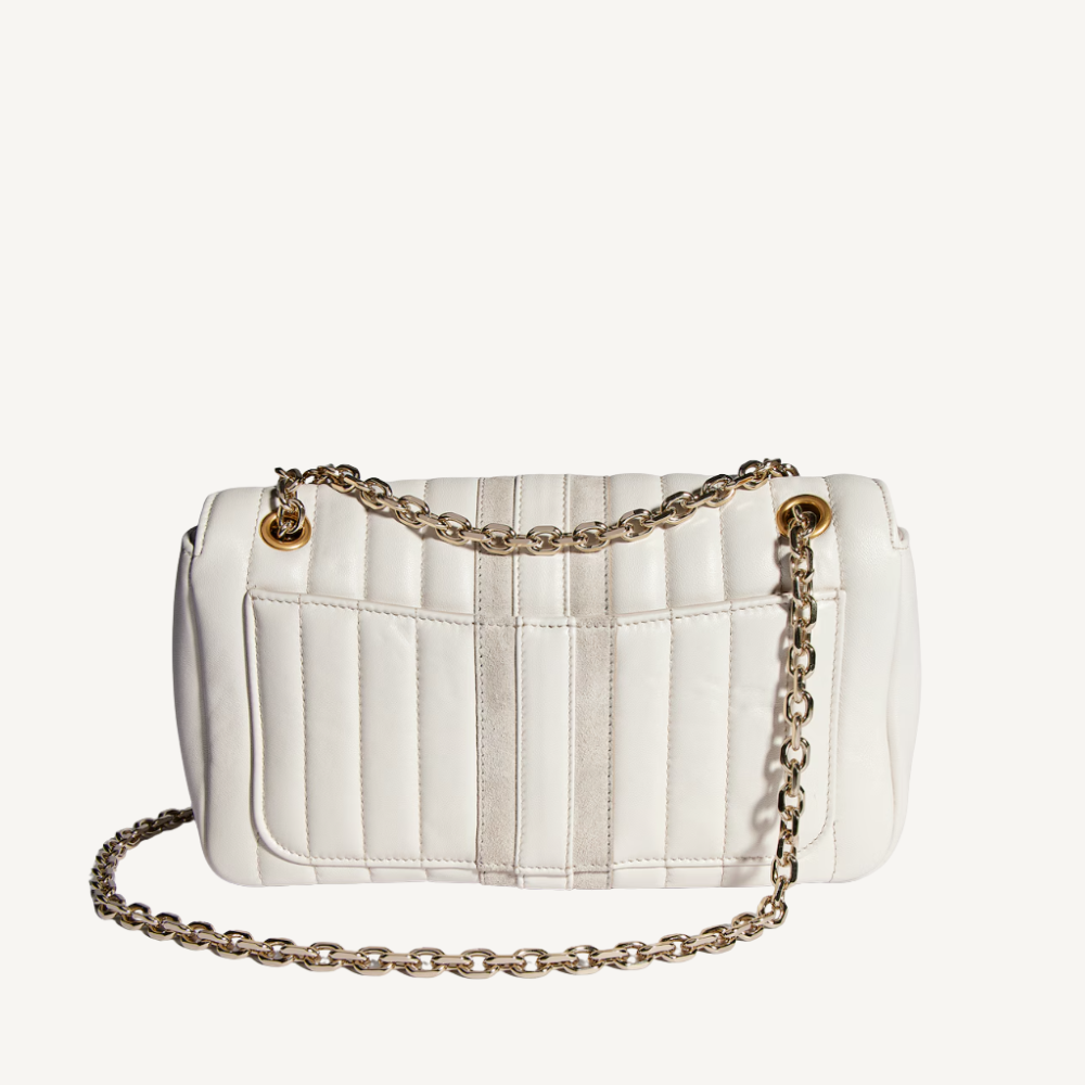 Gucci Jetset GG Marmont Medium Shoulder Bag White 10.2 Inches