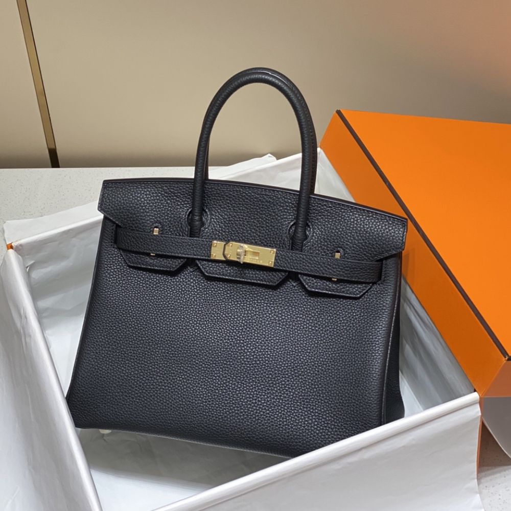 [Premium Quality] – Hermes Birkin 35 Togo Leather Gold Hardware Black 13.8 Inches