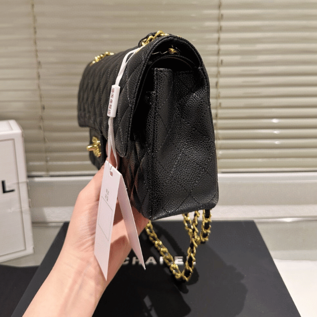 Chanel Classic Medium Flap Bag Black 10.2 Inches
