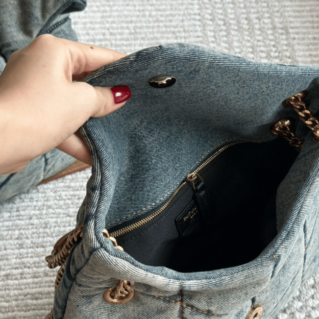 Saint Laurent Loulou Puffer Bag Denim 11.4 Inches