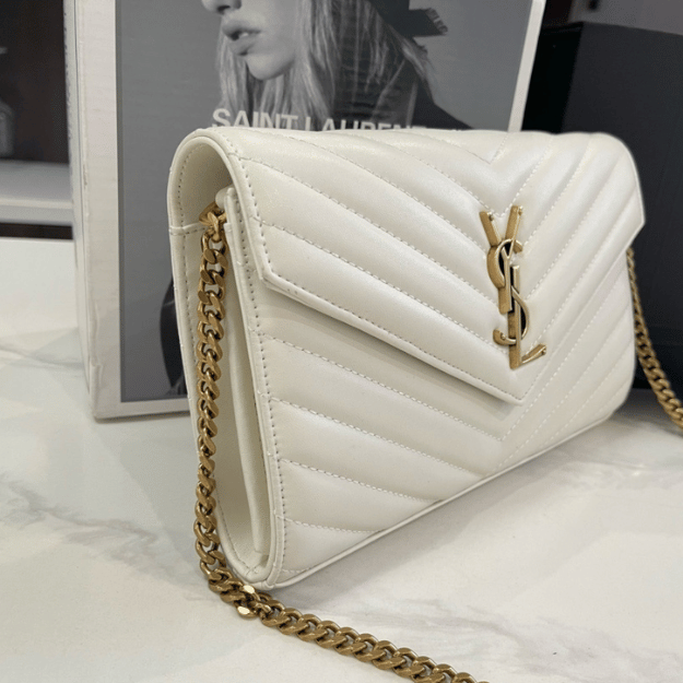 Saint Laurent Envelope Woc White Bag 8.7 Inches 377828BOW019207
