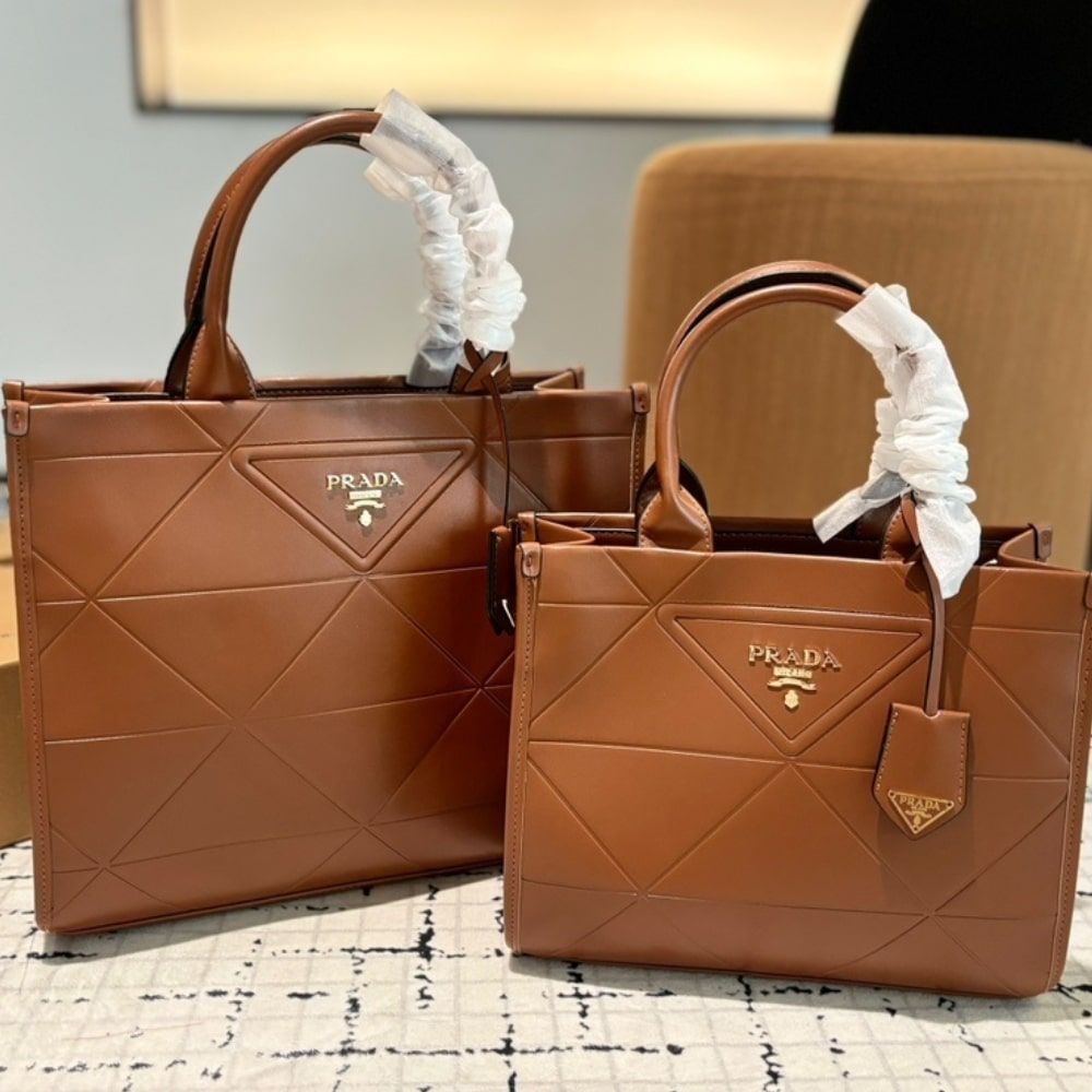 Prada Small Symbole Bag With Topstitching Caramel 11 Inches 1Ba379 Ask F03Oe V Oco