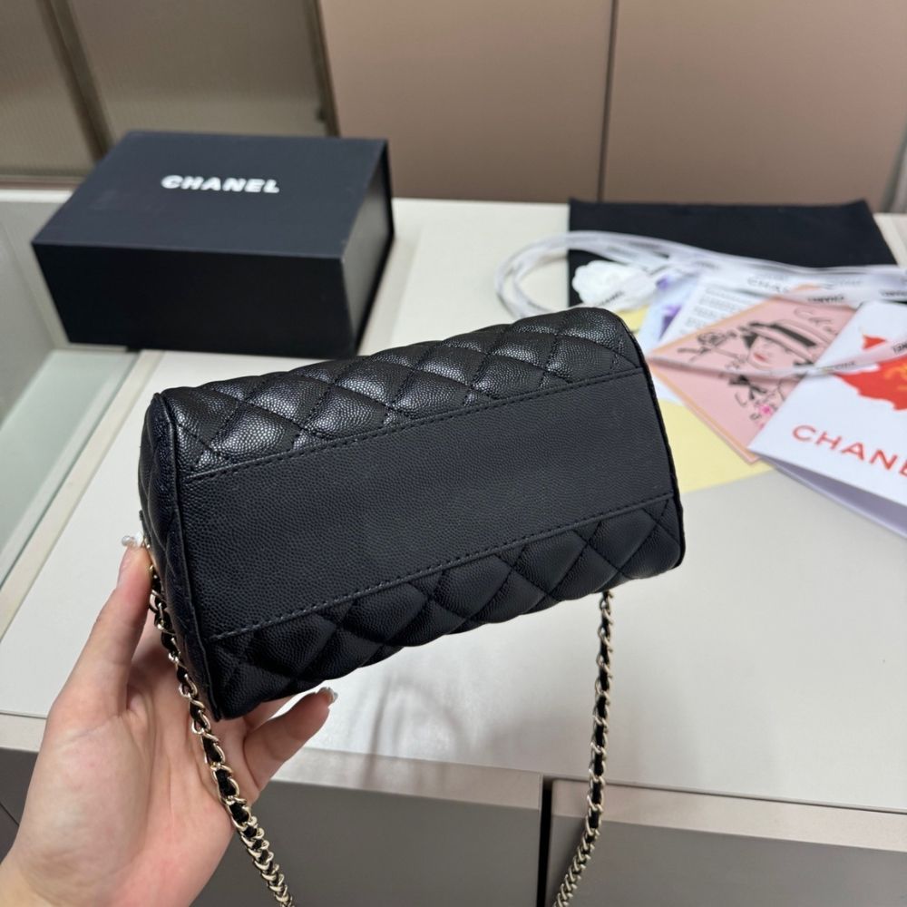 Chanel Bowling Bag Black 7.4 Inches AS1897 B03795 94305