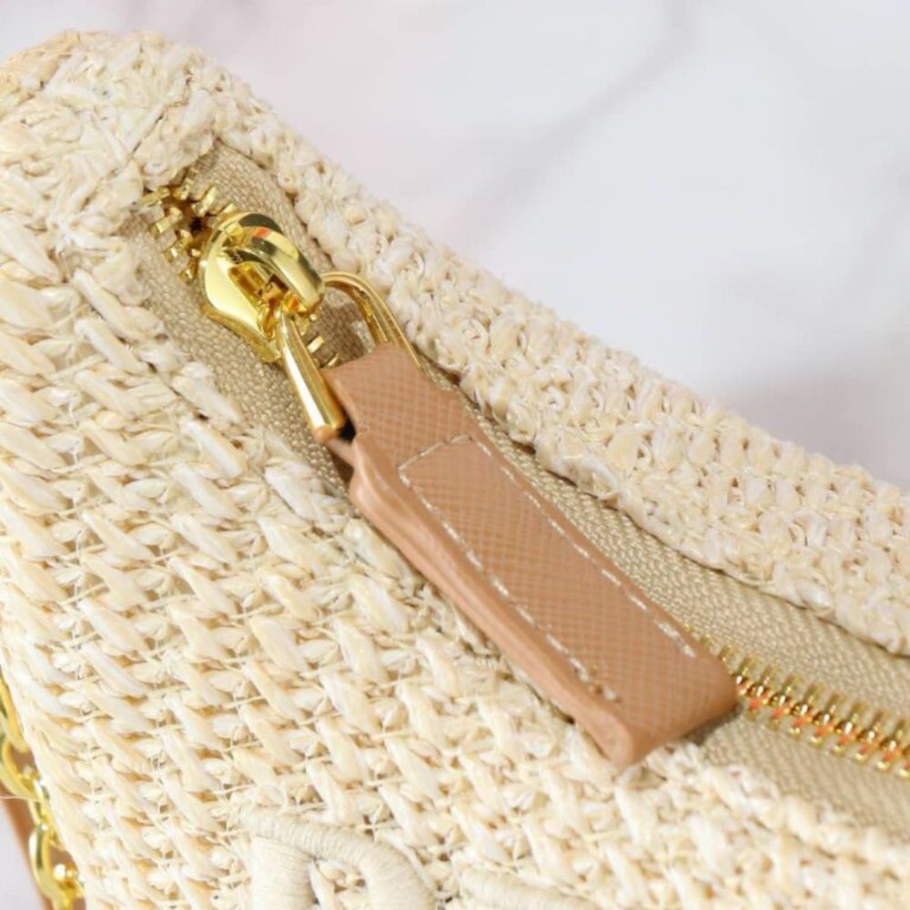 Prada Re Edition Crochet Bag Natural 8.7 Inches 1BC204 2M2T F0018 V JUO