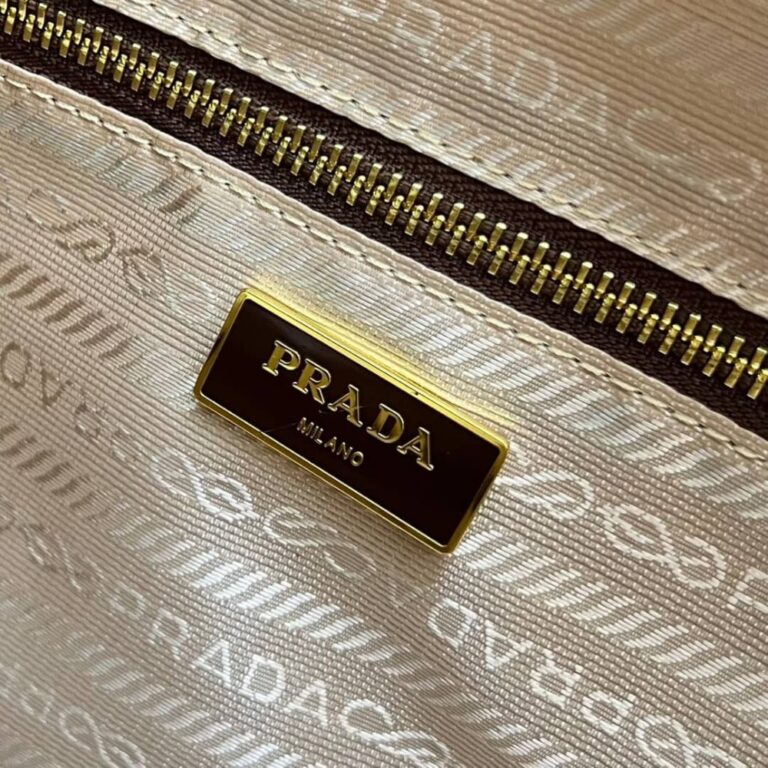 Prada Bonnie Large Suede Handbag Cacao Brown 15 Inches 1Ba433 2C4S F0324 V Moo