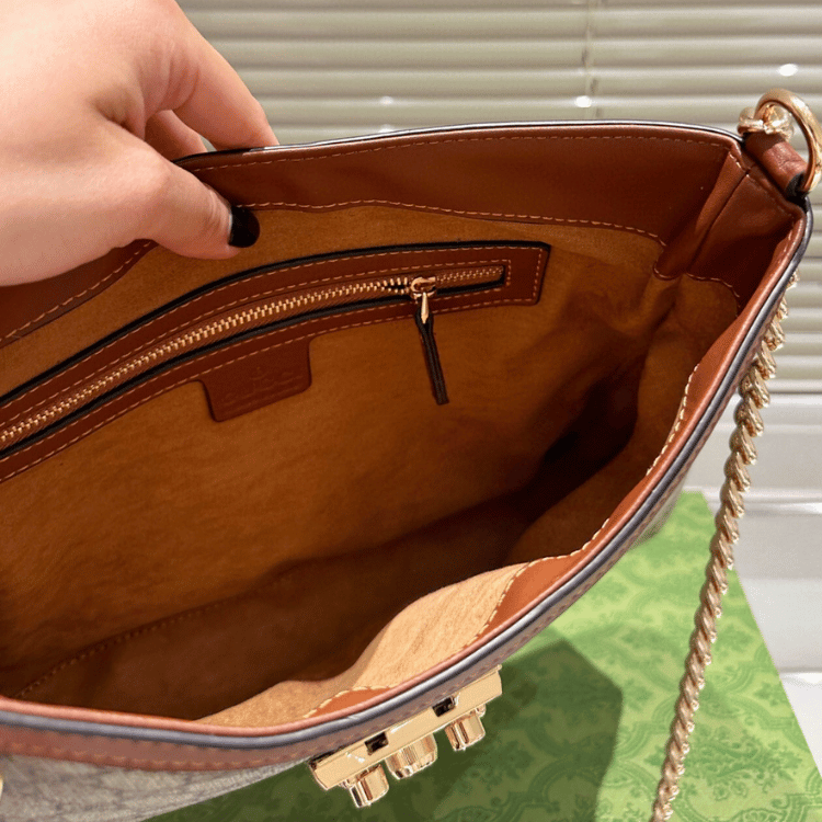 ‎Gucci Padlock Gg Supreme Shoulder Bag Beige 12.8 Inches 795113 KHNKG 8534
