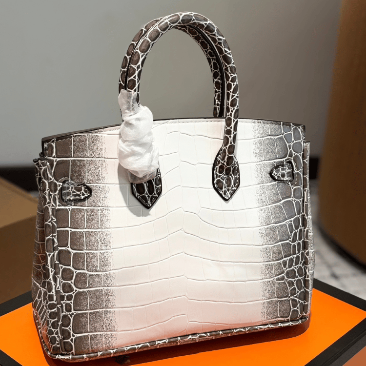 Hermès Birkin Bag 25 White Crocodile Pattern 10.2 Inches