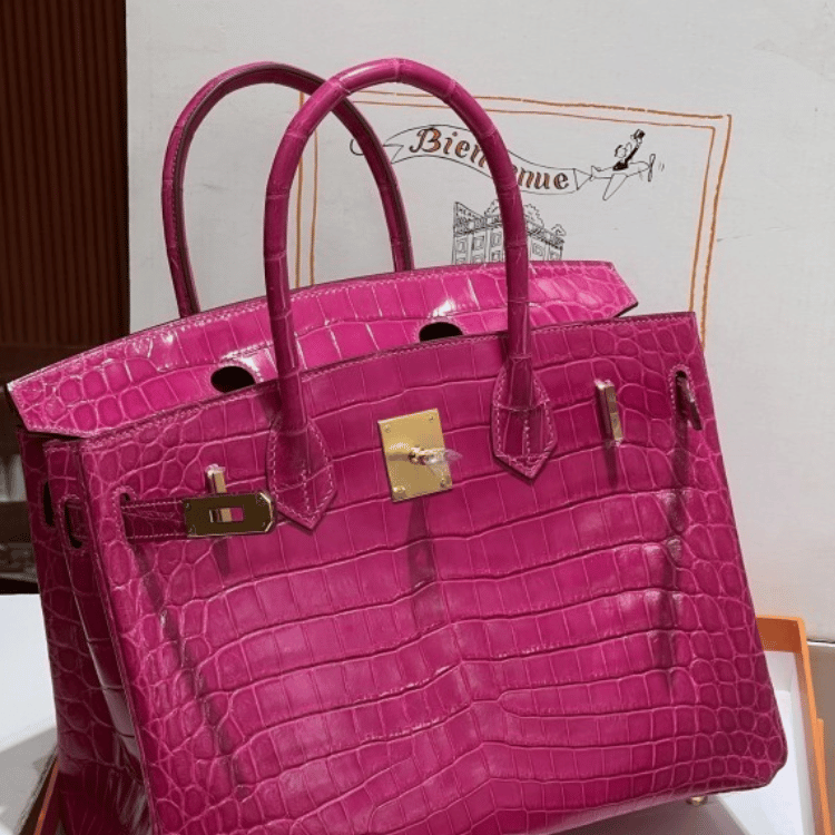 Hermès Birkin Bag Fuchsia Crocodile 11.8 Inches