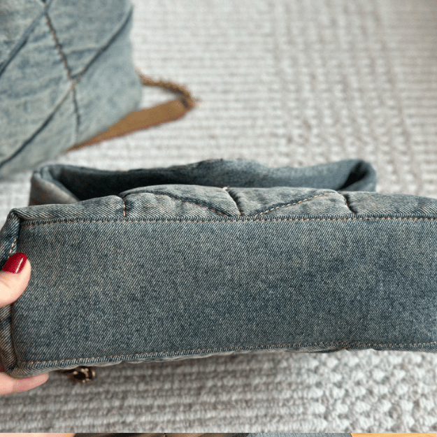 Saint Laurent Loulou Puffer Bag Denim 11.4 Inches