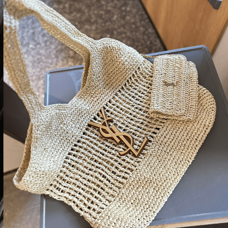 Include (Express shipping) – Saint Laurent Icare Maxi Raffia Tote Bag 14.2 Inches 772191Gaaek2063