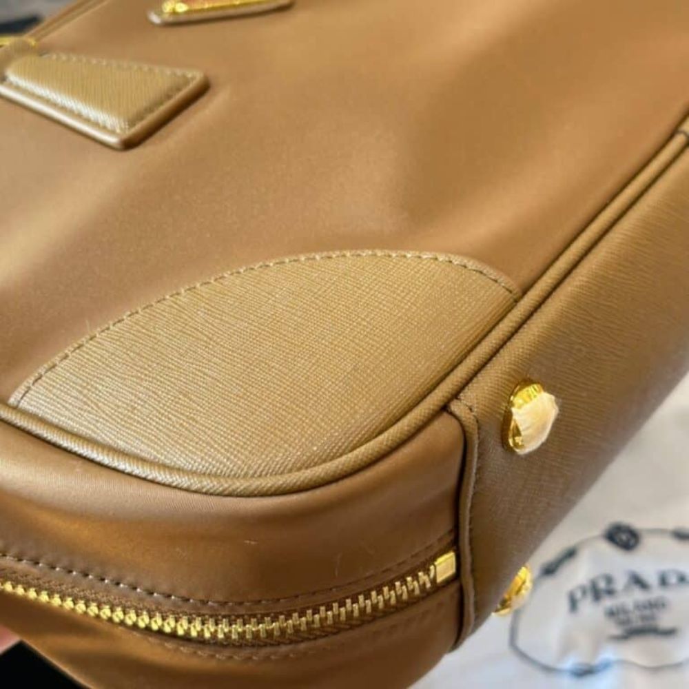 Prada Re Edition 1978 Medium Re Nylon And Saffiano Cork Beige 11.8 Inches 1Bb115 R064 F0594 V Too