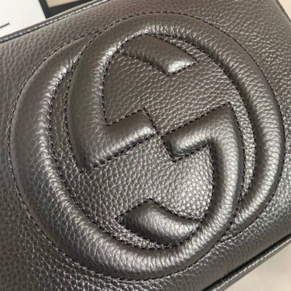 Gucci Soho Small Leather Disco Bag Black 308364 A7M0G 1000
