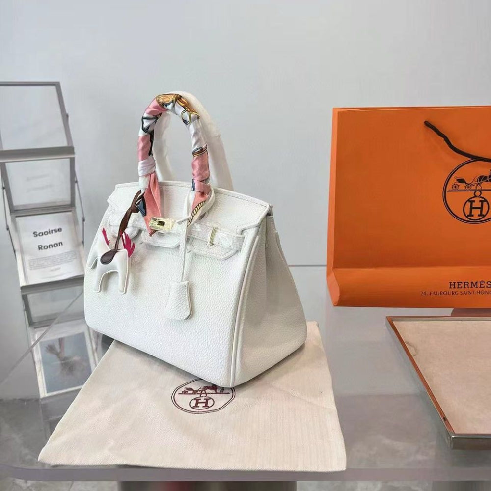 Hermes Birkin 25 Gold Hardware Epsom White 25Cm