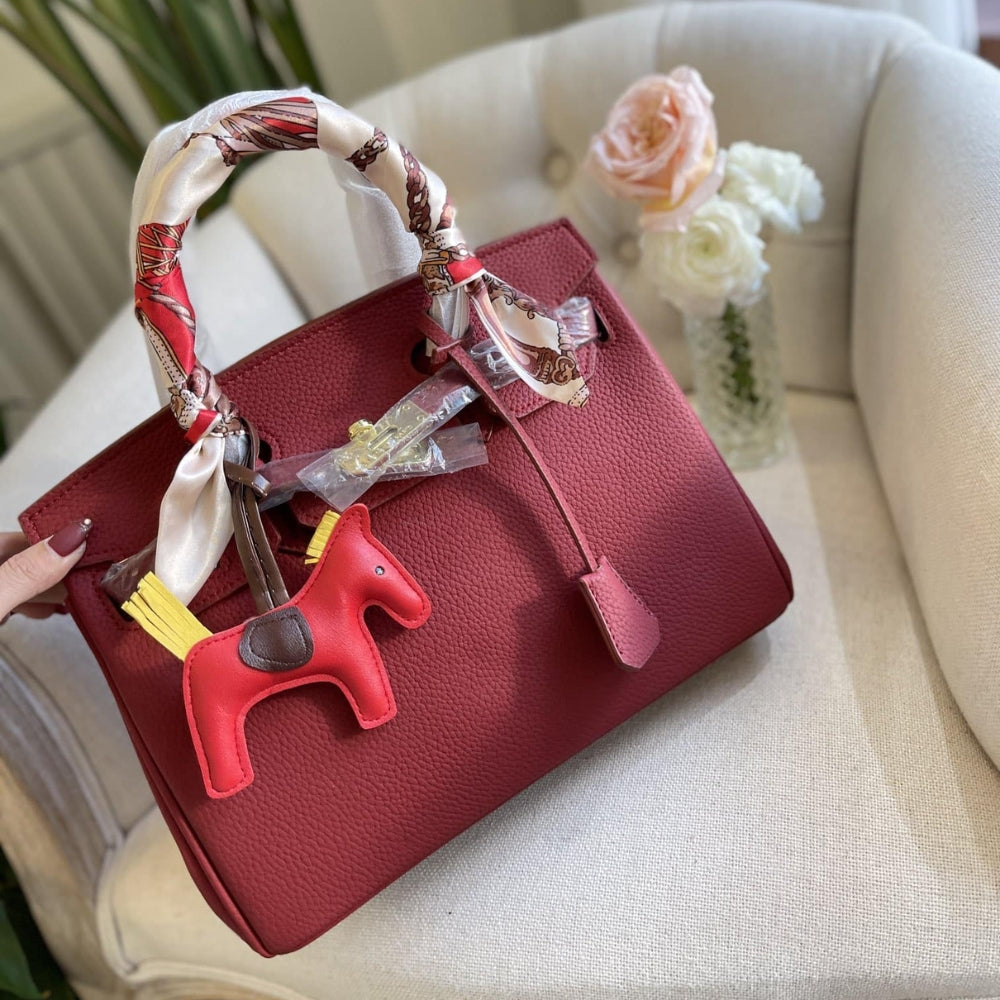 Hermes Birkin 35 Togo Leather Gold Hardware Dark Red 35Cm