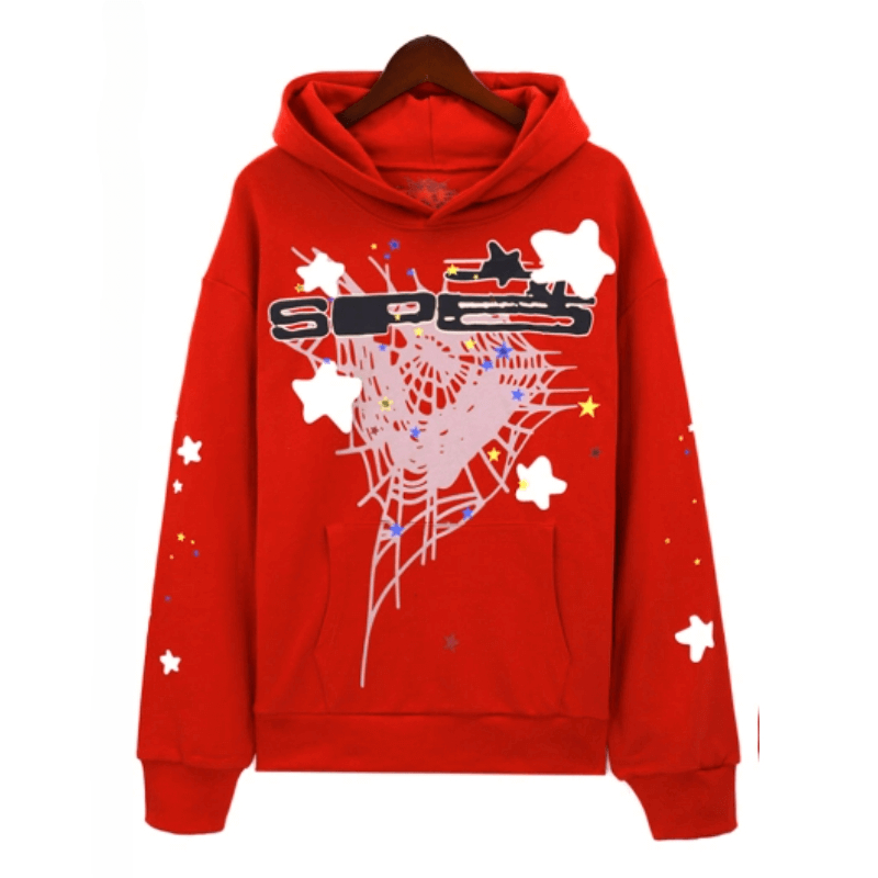 Sp5der Spider Web Hoodie – Red Premium Streetwear Sweatshirt