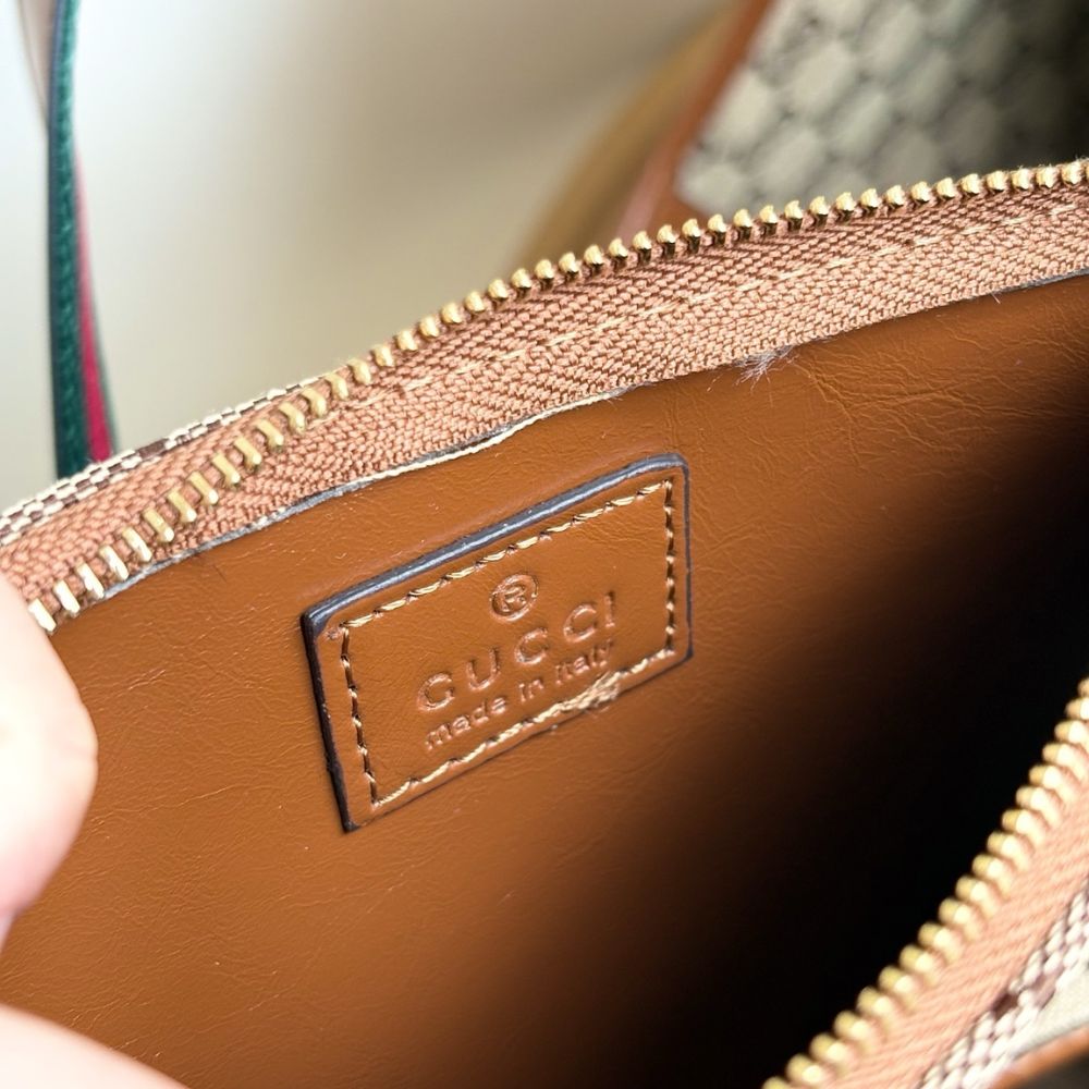 Gucci Giglio Large Tote Bag Dark Brown Leather 23.6 Inches 853971 AAF2H 7645