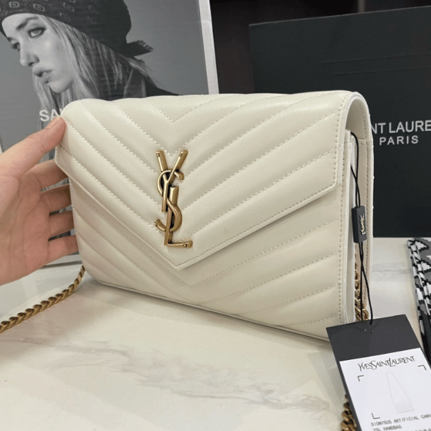 Saint Laurent Envelope Woc White Bag 8.7 Inches 377828BOW019207
