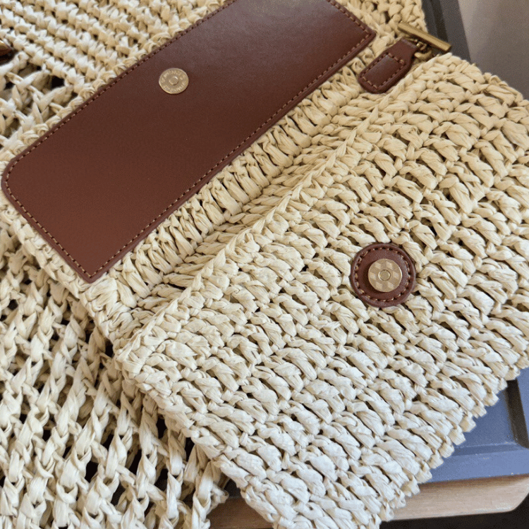 Include (Express shipping) – Saint Laurent Icare Maxi Raffia Tote Bag 14.2 Inches 772191Gaaek2063